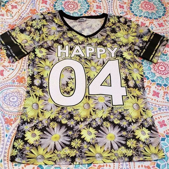 NWOT Justice Happy 04 Sunflower Top Sz 14 - Picture 1 of 3